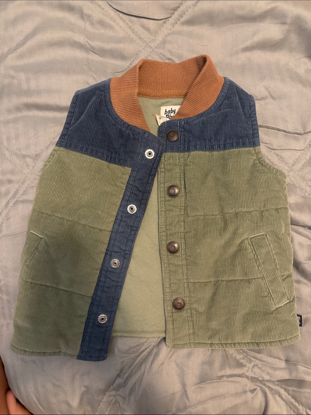 Baby Corduroy Vest - Olive, Navy & Rust